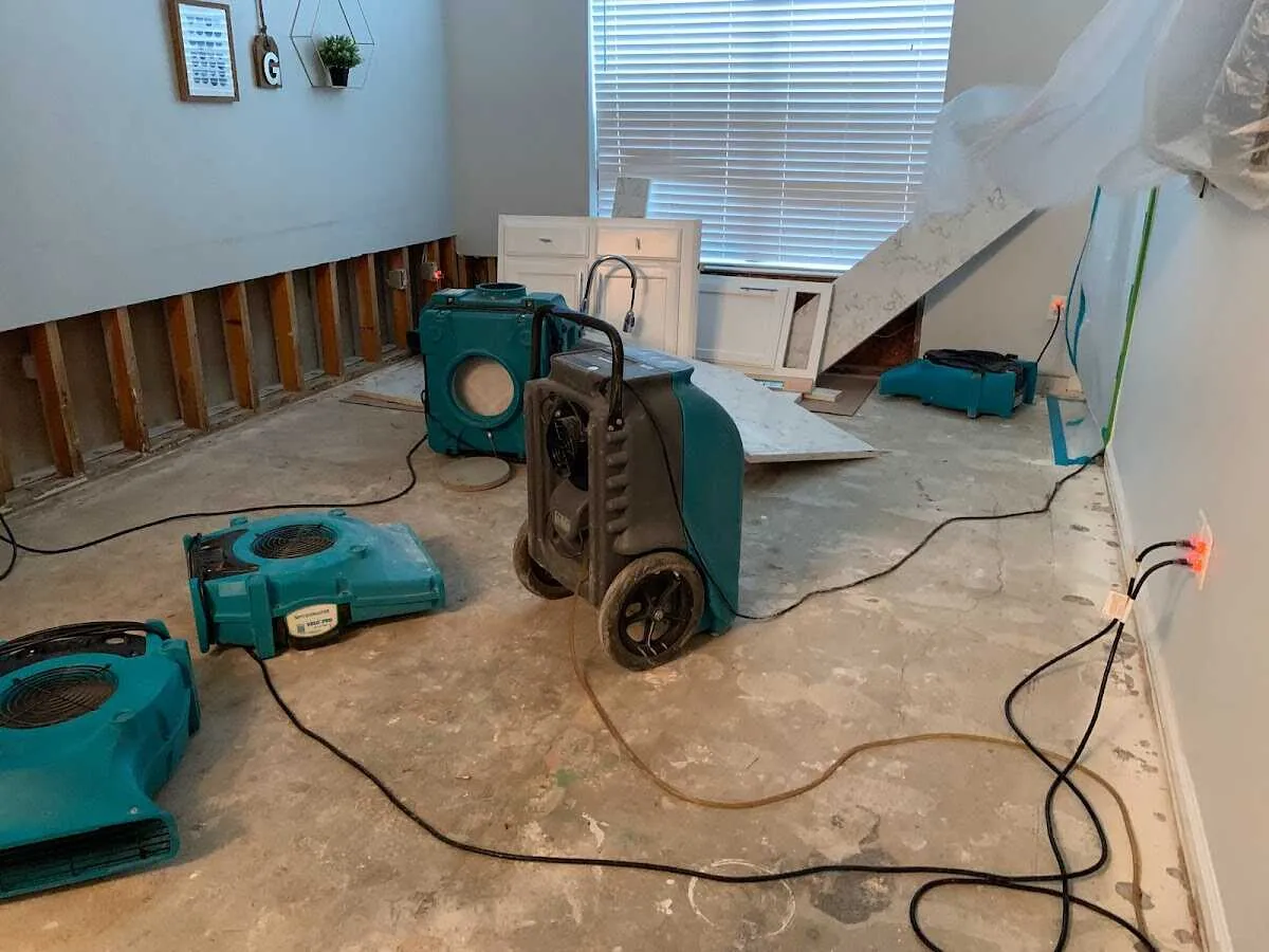 Dehumidifier in flood-cut room for Water Extraction & Removal in Longmeadow